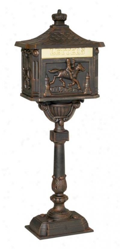 Equestrian Ridr Decorative Curbside Epistle Mailbox (89437)