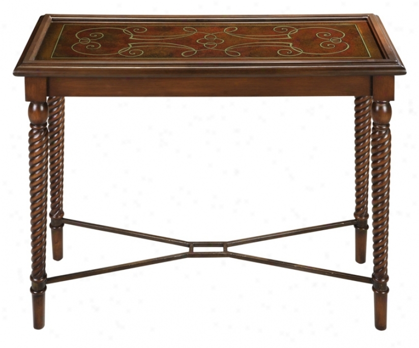 Espaniola Reverse Painted Glass Hall Table (t2276)