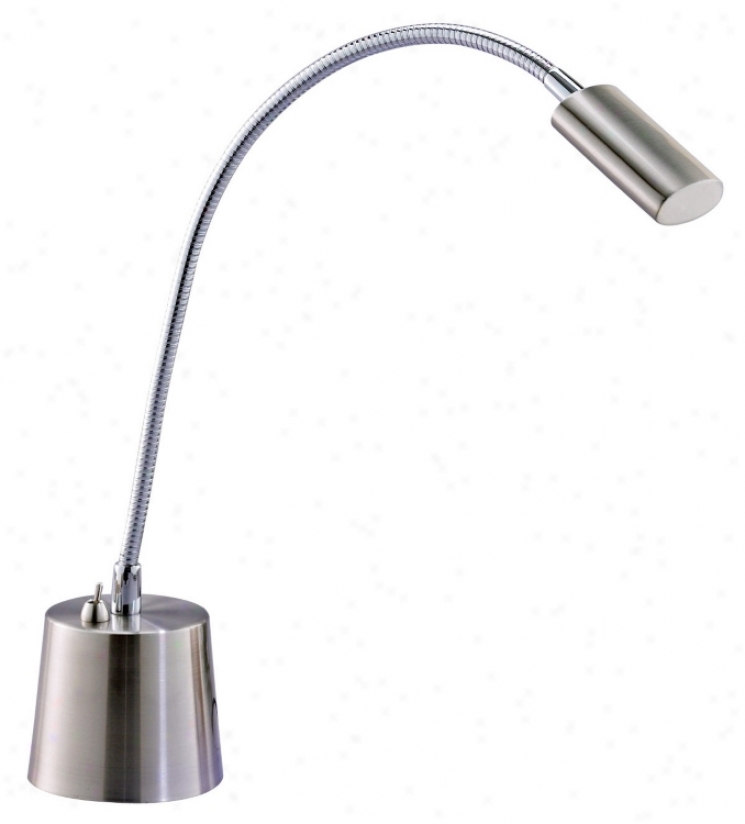 Eternity Satin Steel Led Gooseneck Desk Lamp (60557)