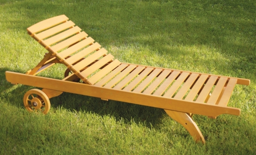 Eucalyptus Adjustable Chaise Lounge Chair (m7924)