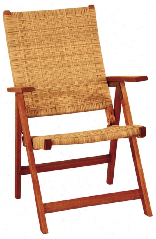 Eucalyptus Woven Fix Outdoor Folding Chair (m7918)