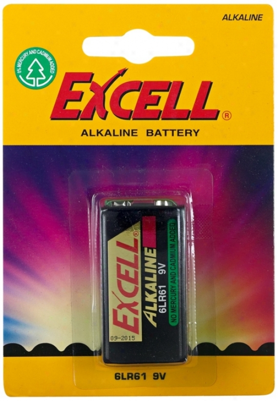 Excell 9-volt Alkaline Battery (p2439)