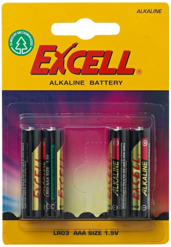 Excell Aaa 4-pack Alkaline Batteries (p2441)