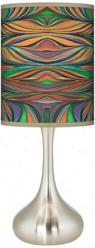 Exotic Peacock Kiss Table Lamp (k3334-v5919)