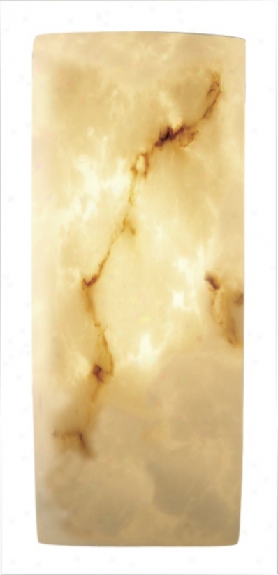 Faux Alabaster Rectangle Wall Sconce (05593)