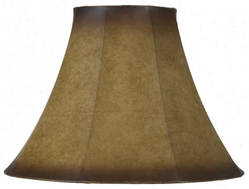 Faux Antique Leather Lamp Shade 7x16x12 (spider) (98418)