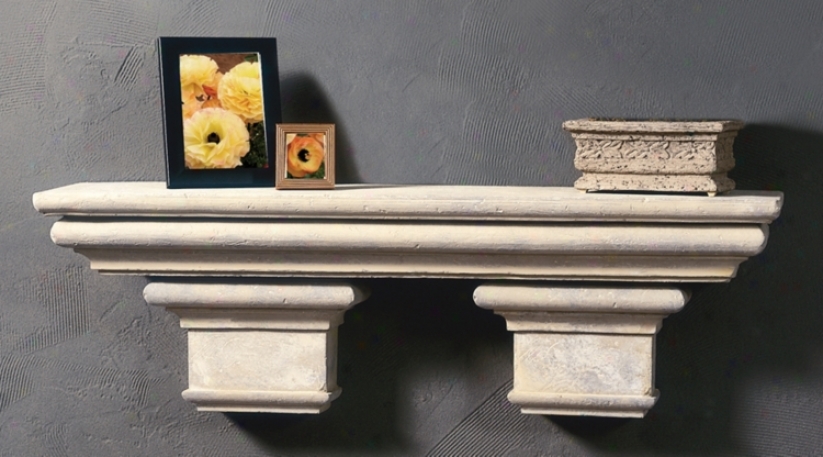 Faux Stone Finsh Roman Shelf With Brackets (m0256)