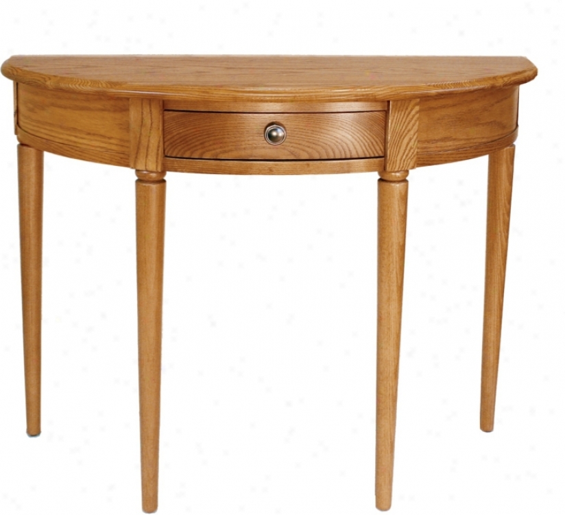 Favorite Finds Chestnut Satin Finish Demilune Console Table (k3109)