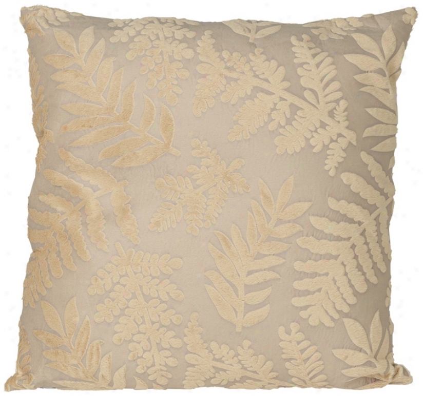 Fern Design Faux Suede 18&quo5; Square Designer Throw Pillow (w1880)