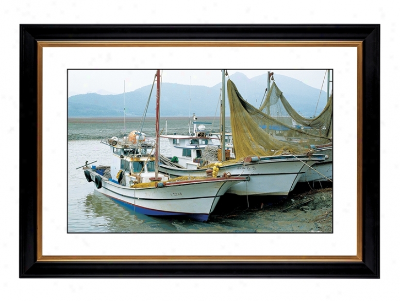 Fishing Boats Giclee 41 3/8" Wide Wall Art (54072-80384)