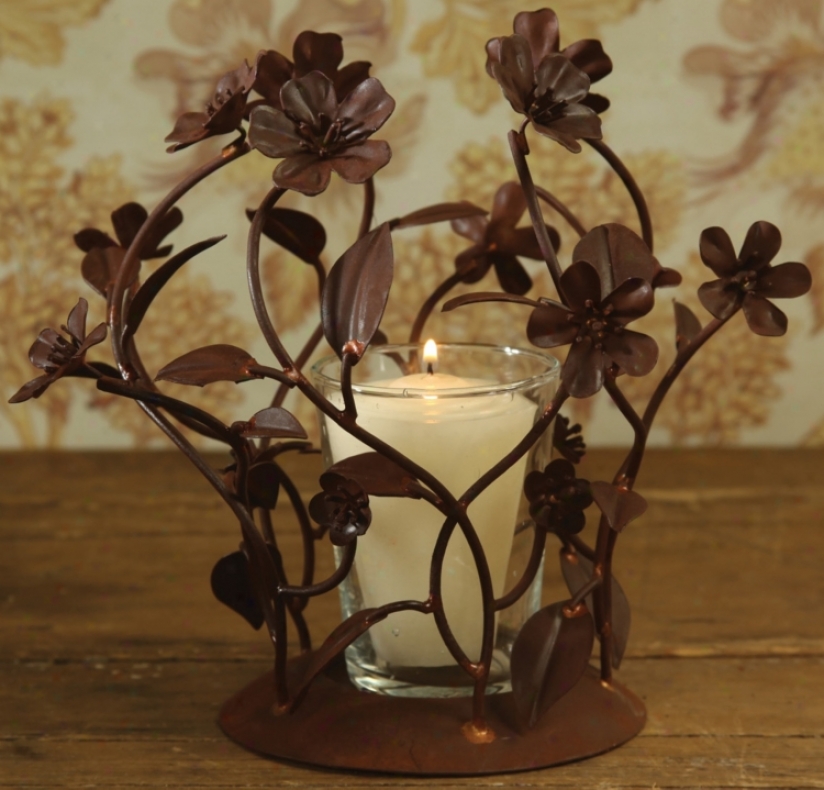 Fleur Metal Candleholder (n2185)