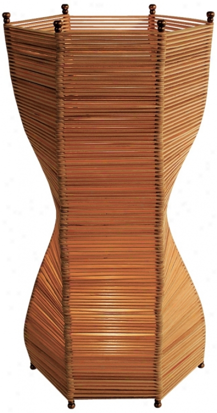 Flexell 600 Natural Finish Wood Table Lamp (j4904)