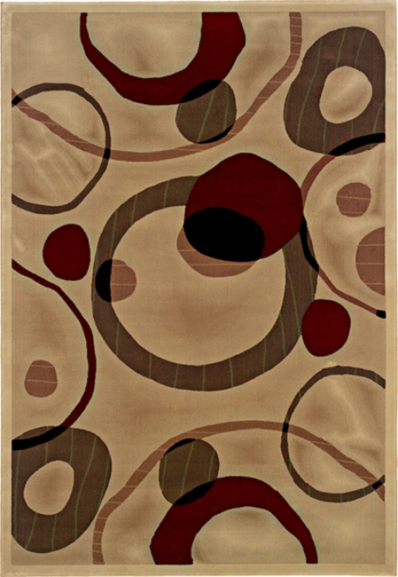 Floating Circles 2' 3"x7' 9" Runner (42112)