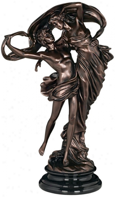 Floating Dancing Brace Bronze Finish Sculpture (m0501)