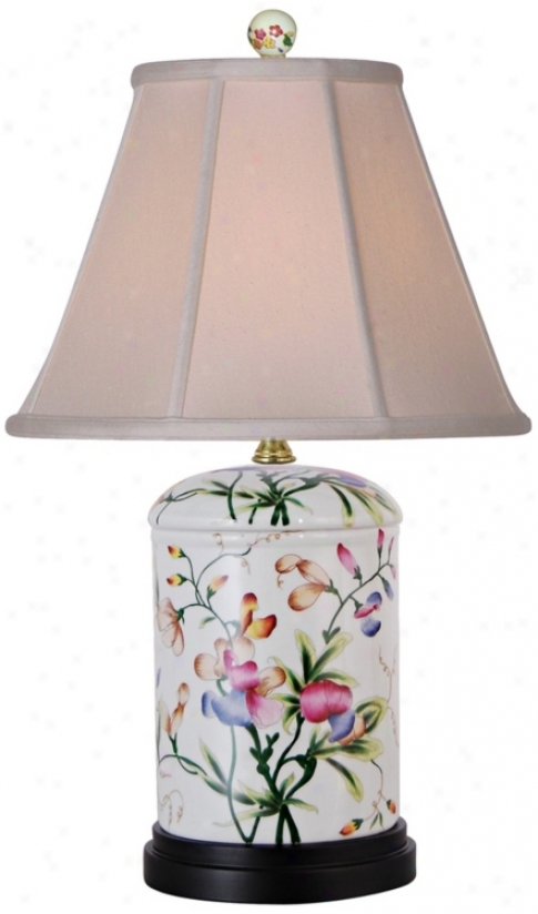 Floral Jar Porcelainn Table Lamp (n2016)