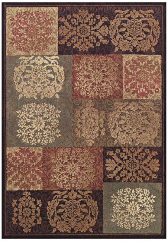 Floral Seals Zibelline 3' 3"x5' 3" Area Rug (j5333)