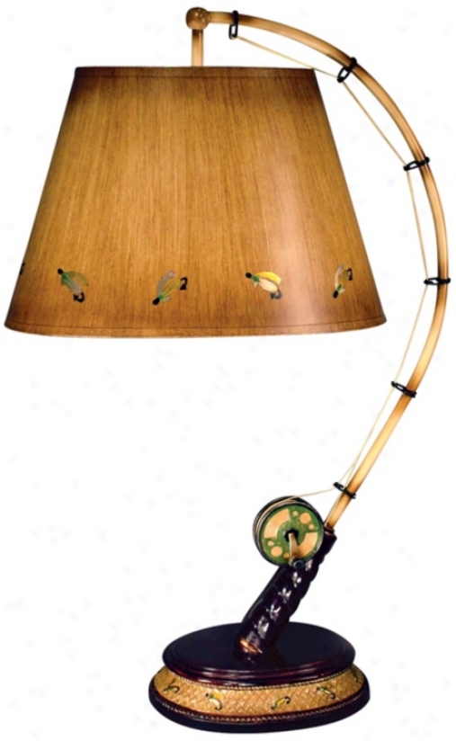 Flying Fish Rod Table Lamp (m5421)