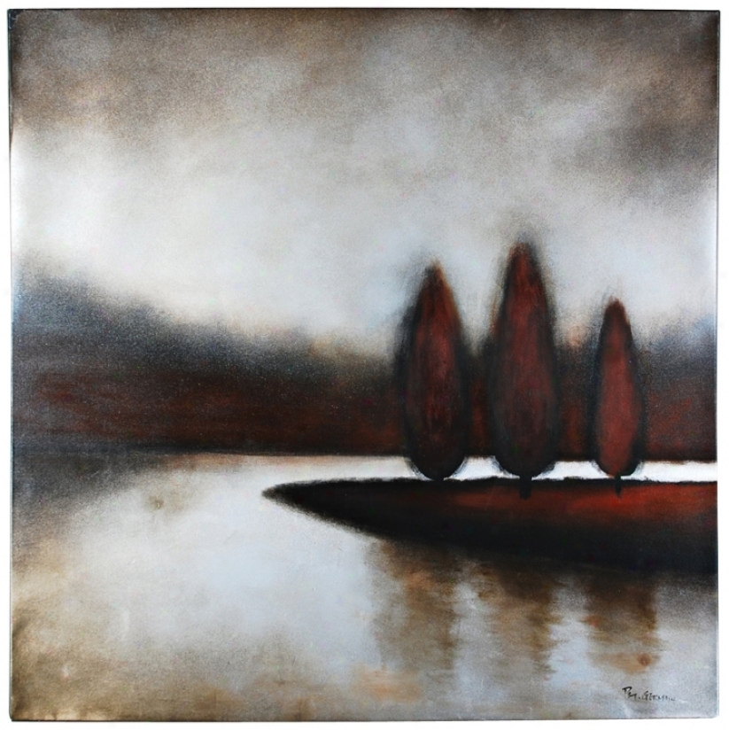 Fog On The Lake 36" Square Wall Art (k1200)