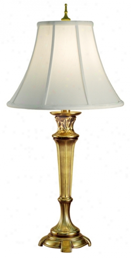 Footed Florengine Brass Finish Buffet Lamp (j6555)