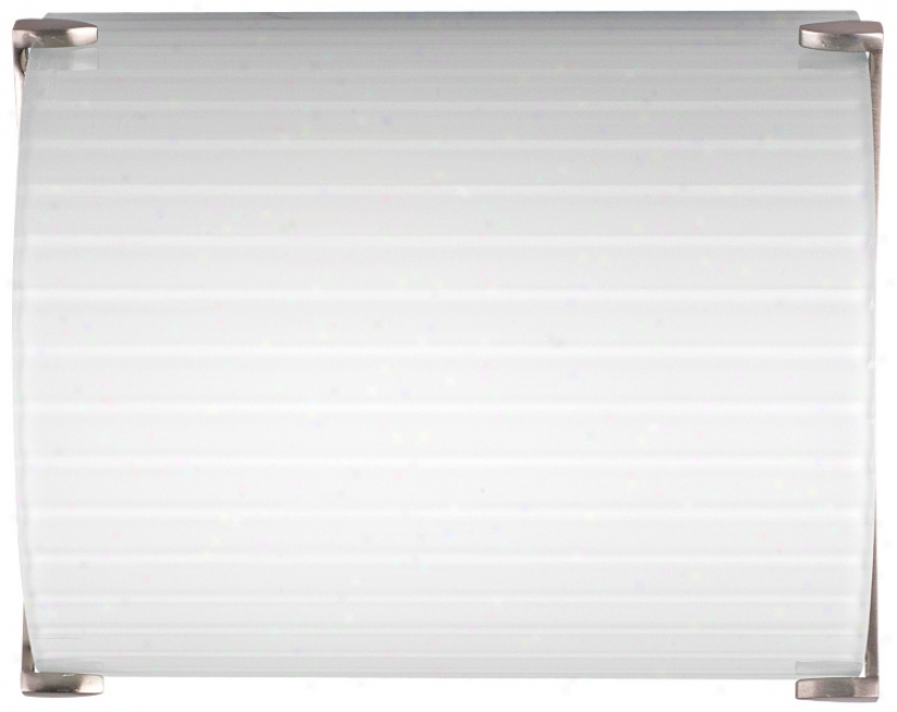 Forecast Edge Bow 7 1/2" High White Rib Glass Wall Sconce g(4991)