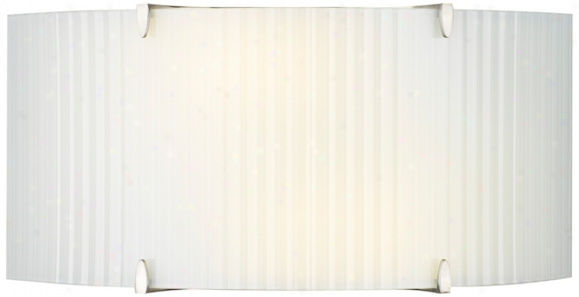 Forecast Edge Bow White Rib Ada Compliant Wall Sconce (g4970)