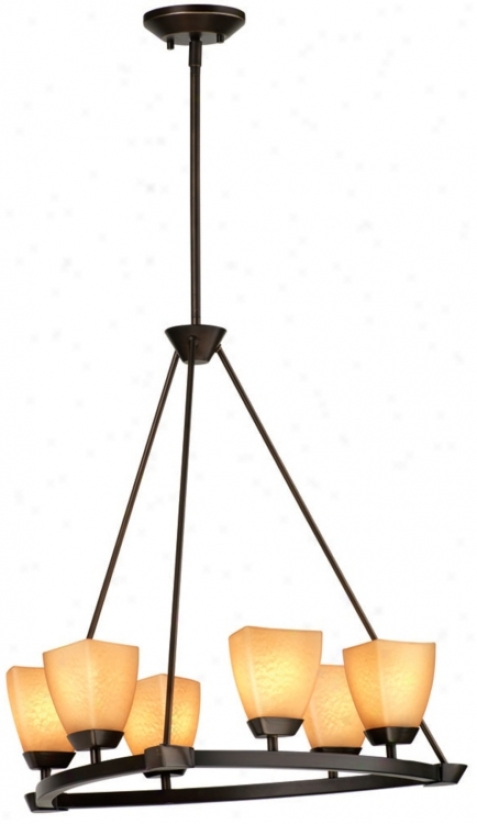 Forecast Evan 22" Wide Bronze 6-light Chandelier (g8930)