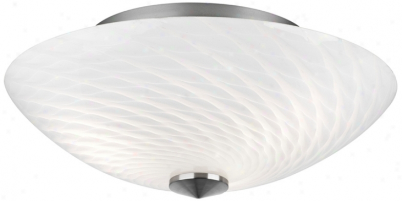 Forecast Exhale 15 3/4" Wide White Swirl Glass Ceiling Light (g5062)