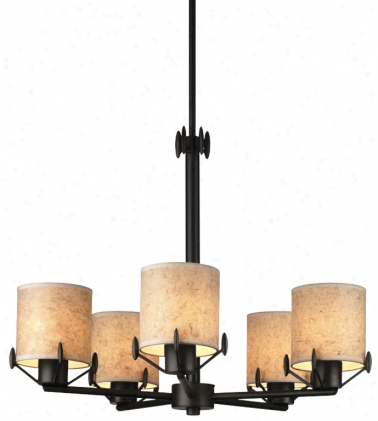 Contrivance Five Light Bronze Luster Chandelier (97284)