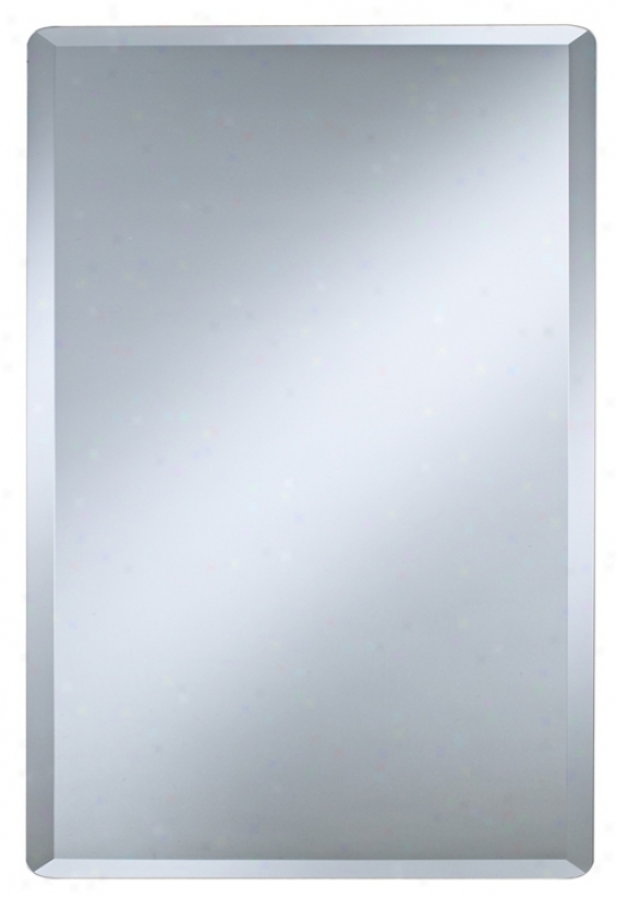 Frameless Rectangular 30" High Beveled Mirror (p1401)