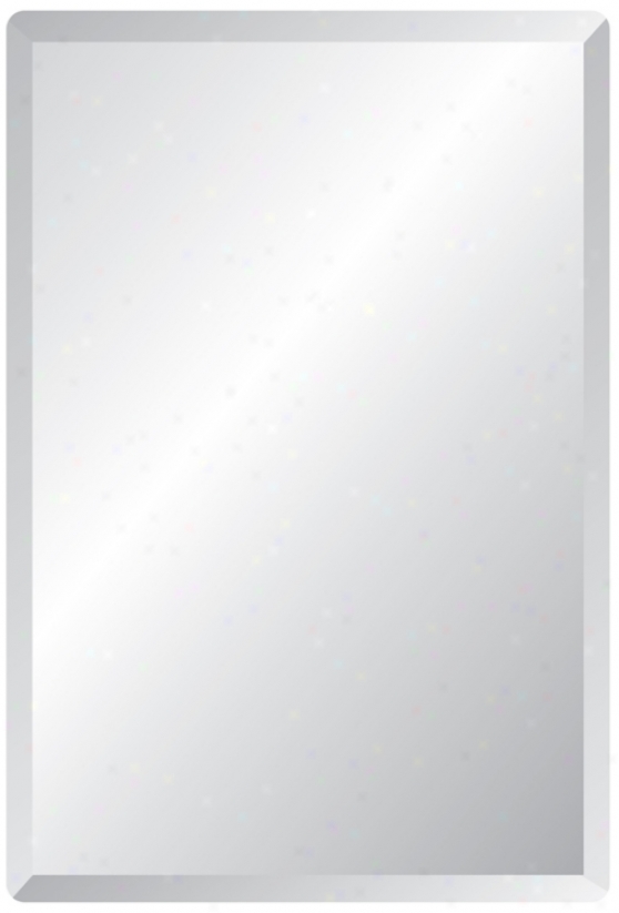 Frameless Rectangular 36" High Be\/eled Mirror (p1400)