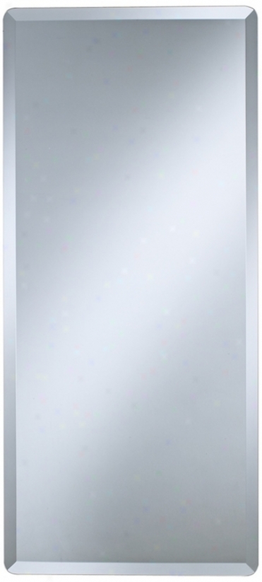 Frameless Rectqngular 40" High Beveled Wali Mirror (p1403)