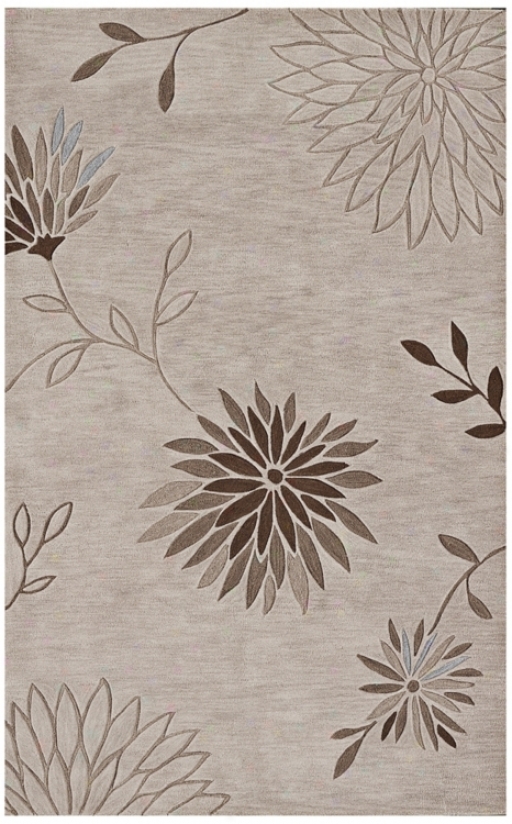 Franklin Collection B1ooming Cloth of flax Area Rug (n6055)
