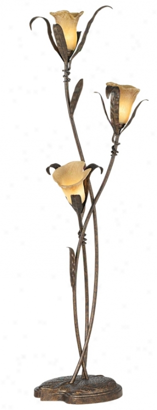 Franklin Iron Works&#174; Intertwined Lilies Floor Lamp (02350)