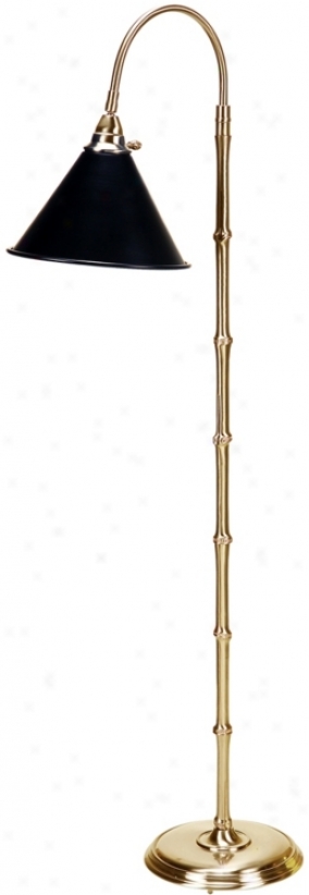 Frederick Cooper Brass Cane Downbridge Floor Lamp (91861)