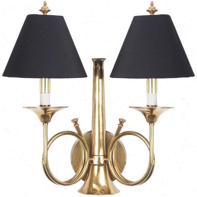 Frederick Cooper Hunting Horn Brass Plug-in Wall Sconce (h2797)