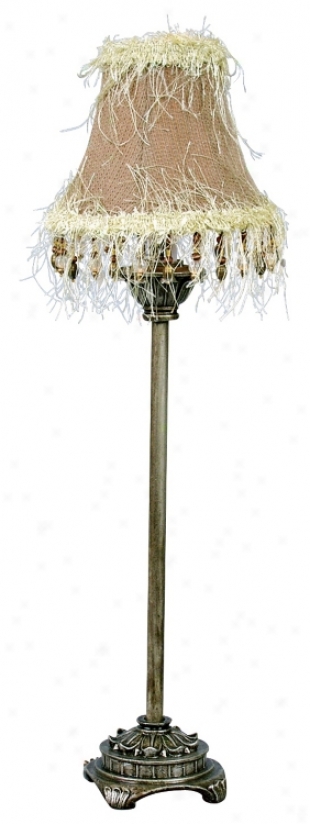 Fringed Shade Petite Buffet Lamp (m1633)