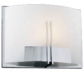 Frost Glass And Chrome 12" Wide Ada Wall Sconce (h4019)