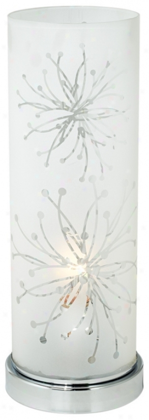 Frosted Glass Cylinder Accent Table Lamp (t4706)