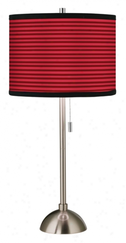 Fuchsia Stripe Giclee Shade Table Lamp (60757-11251)