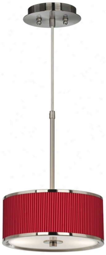 Fuchsia Vertical Wale Giclee Glpw 10 1/4" Pendant Light (t6313-w1525)