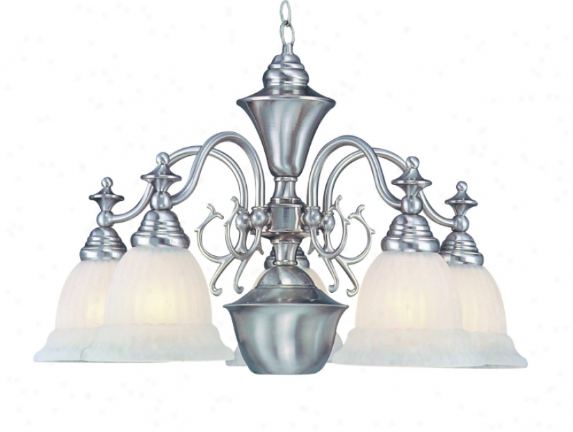 Fulton Collection Brushed Steel Chandelier (17623)