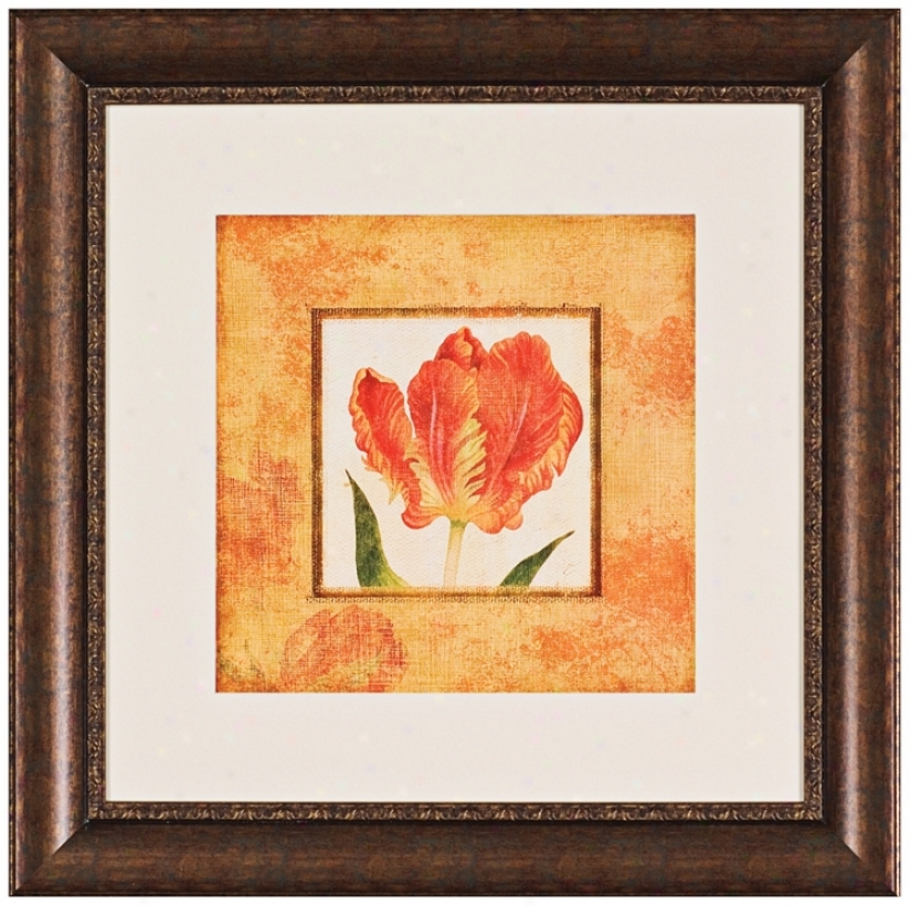 Garden Tulip 32" Square Wall Art Print (j5865)