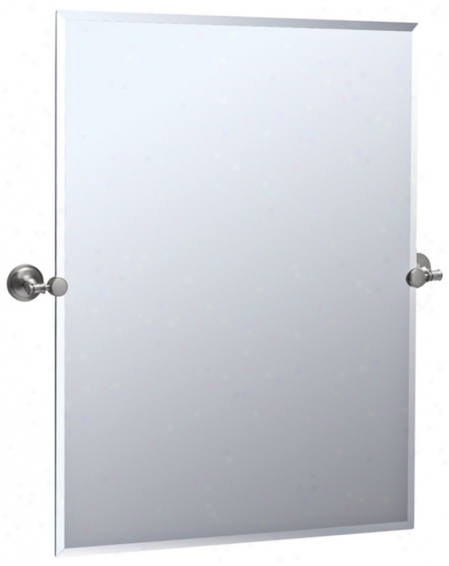 Gatco Irvine Satin Nickel 31 1/2" High Tilt Wall Mirror (p8045)