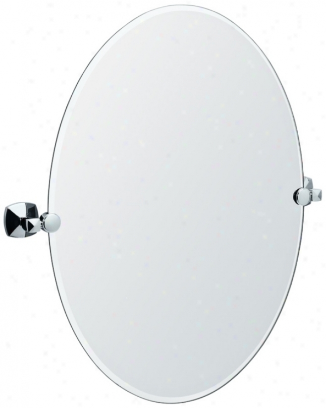 Garco Jewel Chrome End Oval 26 1/2" High Tilt Wall Reflector (p8192)