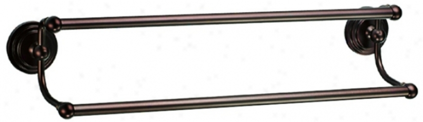 GatcoM arina 24" Wide Bronze Double Towel Rail (u6497)