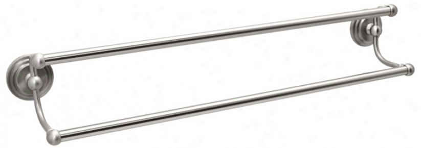 Gatco Marina 24" Wide Satin Nickel  Double Towel Bar (u6482)