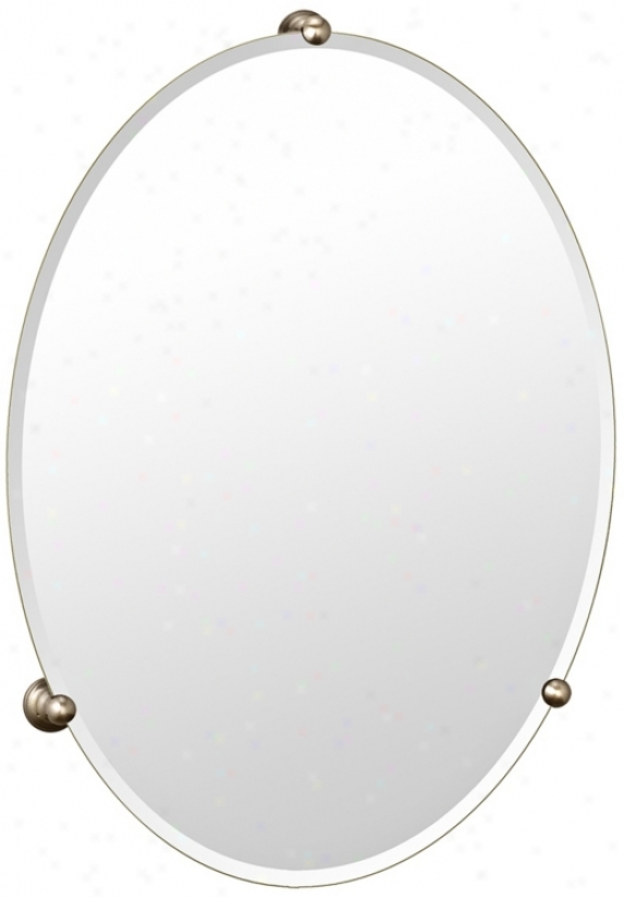 Gatco Oldenburg Satin Nickel Finish Ova1 Wall Mirror (p6590)