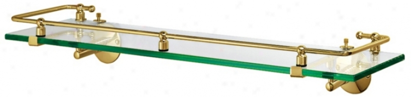 Gatco Premier Polished Brass 20 1/2" Railing Wall Shelf (u6568)