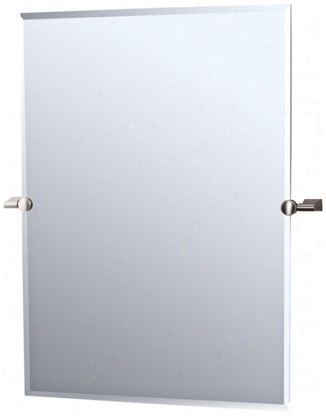 Gatco Satin Nickel Bleu 32" High Tilting Wall Mirror (r2388)