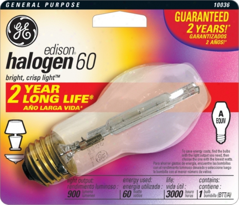 Ge Edison Base 60 Watt Long Life Bulb (51831)